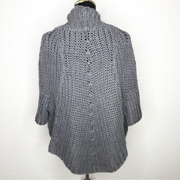 Theory Renata New Malaga gray open front linen blend cardigan sweater size Small - Picture 16 of 16